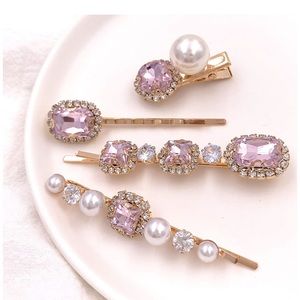 Set of 4 Vintage Style Crystal Hair Pins